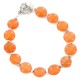 Certified Authentic Nickel Natural Carnelian Navajo Native American Bracelet 13047-4