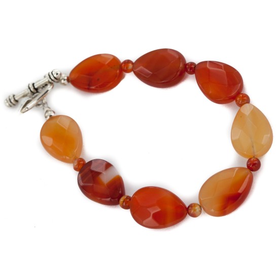 Certified Authentic Nickel Navajo Natural Carnelian Native American Bracelet 13047-5 Certified Authentic Nickel Navajo Natural Carnelian Native American Bracelet 13047-5