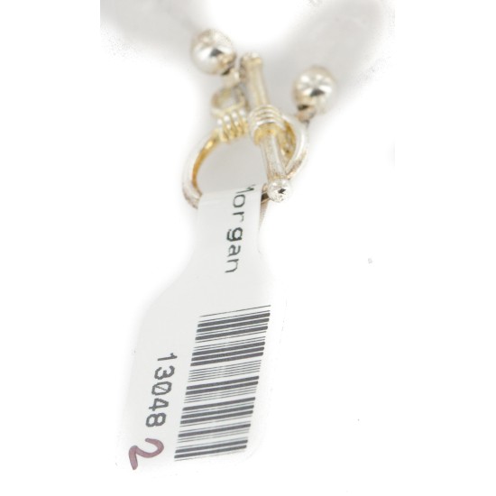 Certified Authentic Nickel Navajo Natural Quartz Native American Bracelet 13048-2 Certified Authentic Nickel Navajo Natural Quartz Native American Bracelet 13048-2
