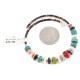 Certified Authentic Navajo Natural Turquoise Gaspeite Coral Heishi Adjustable Wrap Native American Bracelet 13037-2