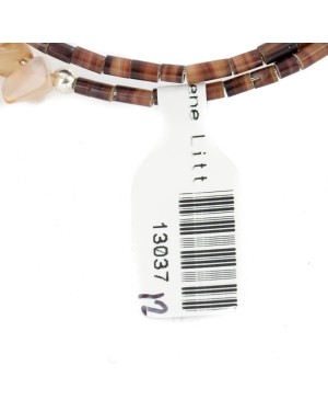 Certified Authentic Navajo Natural Turquoise Carnelian Heishi Adjustable Wrap Native American Bracelet 13037-12