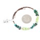 Certified Authentic Navajo Natural Turquoise Gaspeite Heishi Adjustable Wrap Native American Bracelet 13037-7