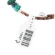 Certified Authentic Navajo Natural Turquoise Gaspeite Heishi Adjustable Wrap Native American Bracelet 13037-7
