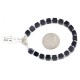 Certified Authentic Nickel Navajo Natural Purple Goldstone Native American Bracelet 13038-1