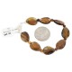 Certified Authentic Nickel Navajo Natural Tigers Eye Native American Bracelet 13038-7