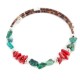 Certified Authentic Navajo Natural Turquoise Coral Heishi Adjustable Wrap Native American Bracelet 13037-6 Certified Authentic Navajo Natural Turquoise Coral Heishi Adjustable Wrap Native American Bracelet 13037-6