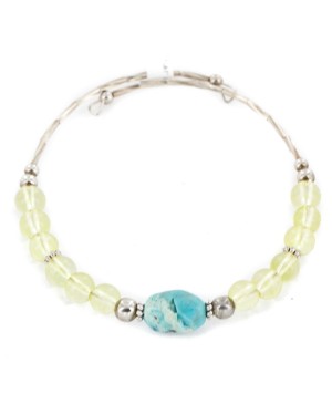 Certified Authentic Navajo Natural Turquoise Quartz Adjustable Wrap Native American Bracelet 13037-9