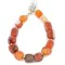 Navajo Natural Carnelian Nickel Bracelet 13038-5 Navajo Natural Carnelian Nickel Bracelet 13038-5