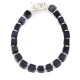 Certified Authentic Nickel Navajo Natural Purple Goldstone Native American Bracelet 13038-1