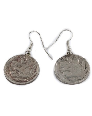 Vintage Style Old Certified Authentic Buffalo Nickel Coin Certified Authentic Navajo .925 Sterling Silver Native American Earrings 18176 Vintage Style Old Certified Authentic Buffalo Nickel Coin Certified Authentic Navajo .925 Sterling Silver Native American Earrings 18176