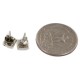 Handmade Certified Authentic Hopi .925 Sterling Silver Stud Native American Earrings  12854-6
