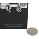 Certified Authentic Feather Navajo .925 Sterling Silver Turquoise Native American Stud Earrings 17598