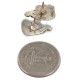 Certified Authentic Feather Navajo .925 Sterling Silver Turquoise Native American Stud Earrings 17598