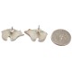 Bear 12kt Gold Filled and .925 Sterling Silver Handmade Certified Authentic Navajo Native American Earrings 18039