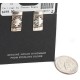 .925 Sterling Silver Handmade Certified Authentic Navajo Native American Earrings 18177-2