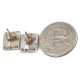 Certified Authentic Handmade .925 Sterling Silver Navajo Native American Earrings 18178
