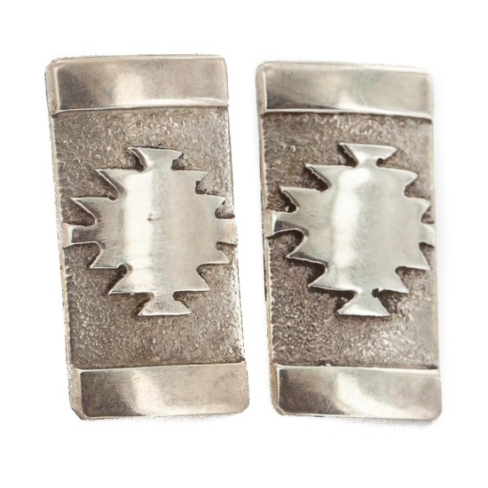 Certified Authentic Handmade .925 Sterling Silver Navajo Native American Earrings 18177 Certified Authentic Handmade .925 Sterling Silver Navajo Native American Earrings 18177