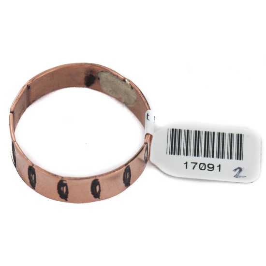 Handmade Certified Authentic Feather Navajo Native American Pure Copper Ring 17091-2