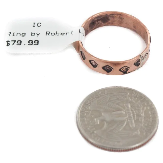 Handmade Navajo Native American Pure Copper Ring 17092-6 Handmade Navajo Native American Pure Copper Ring 17092-6