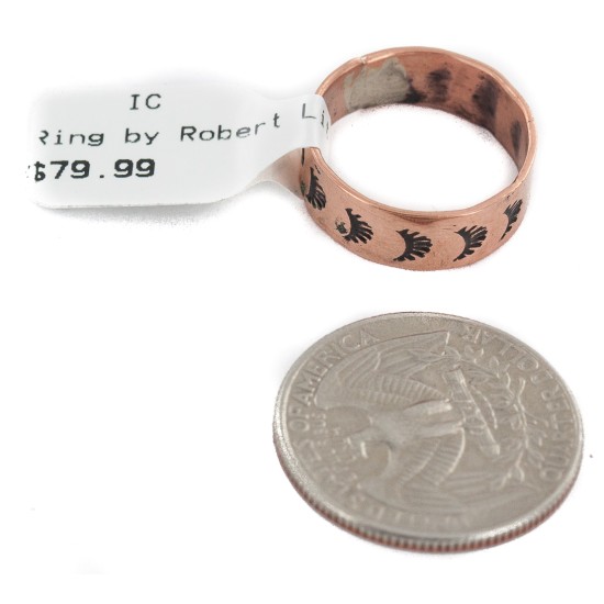 Handmade Certified Authentic Navajo Native American Pure Copper Ring 17093-5