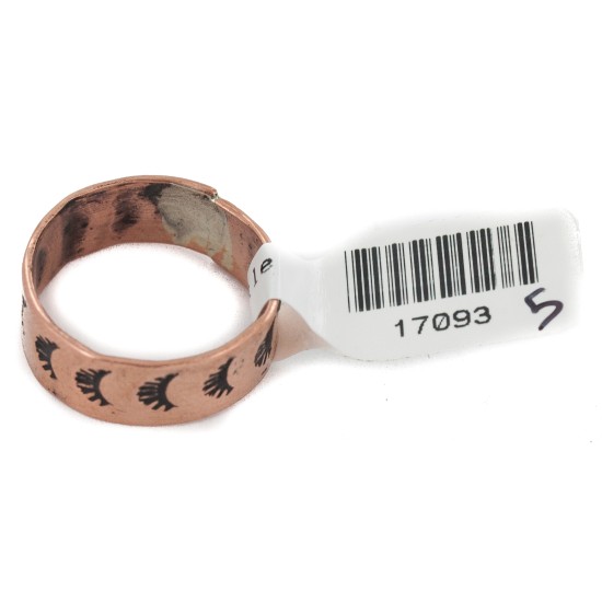 Handmade Certified Authentic Navajo Native American Pure Copper Ring 17093-5