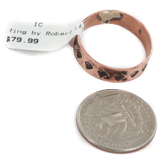 Handmade Certified Authentic Navajo Native American Pure Copper Ring 17091-1