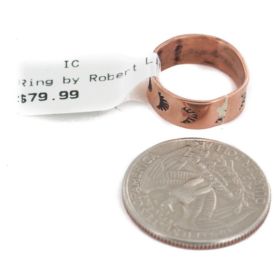 Certified Authentic Handmade Navajo Native American Pure Copper Ring 17094-4