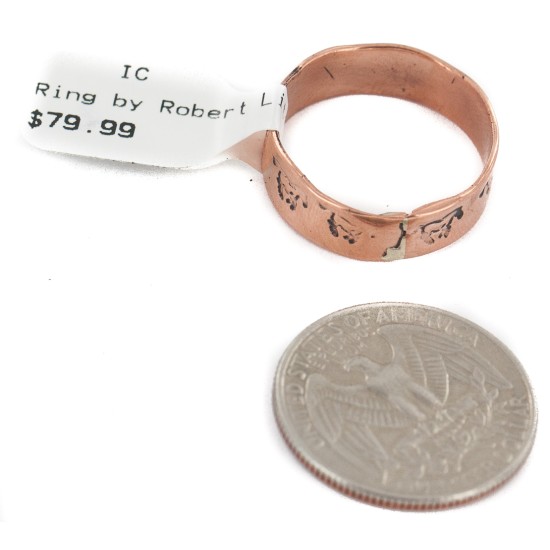 Certified Authentic Handmade Horse Navajo Native American Pure Copper Ring 17091-13