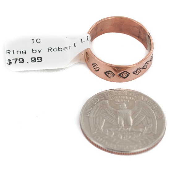 Certified Authentic Handmade Navajo Native American Pure Copper Ring 17093-8