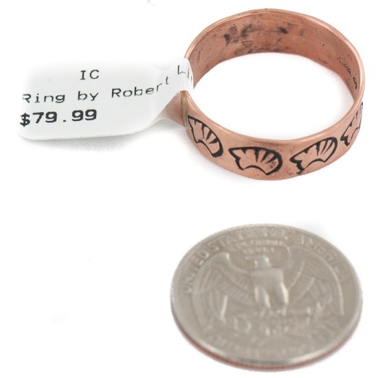 Certified Authentic Handmade Bear Navajo Native American Pure Copper Ring 17091-12
