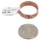 Certified Authentic Handmade Bear Navajo Native American Pure Copper Ring 17091-12