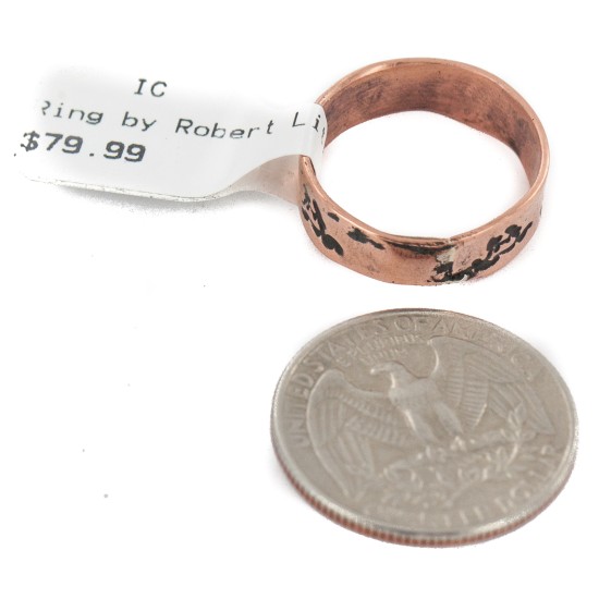 Handmade Horse Certified Authentic Navajo Native American Pure Copper Ring 17093-1