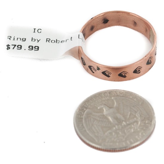 Handmade Certified Authentic Navajo Native American Pure Copper Ring 17091-7 Handmade Certified Authentic Navajo Native American Pure Copper Ring 17091-7