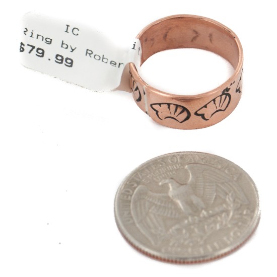 Bear Handmade Certified Authentic Navajo Native American Pure Copper Ring 17092-1