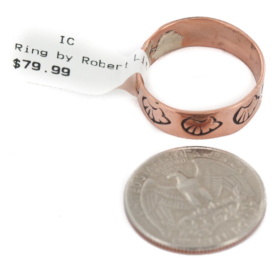 Handmade Certified Authentic Bear Navajo Native American Pure Copper Ring Size 10 1/2 17091-16