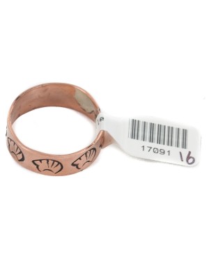 Handmade Certified Authentic Bear Navajo Native American Pure Copper Ring Size 10 1/2 17091-16
