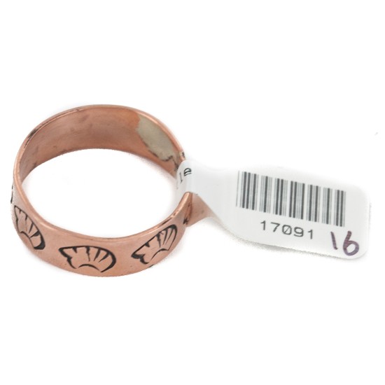 Handmade Certified Authentic Bear Navajo Native American Pure Copper Ring Size 10 1/2 17091-16