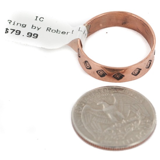 Certified Authentic Handmade Navajo Native American Pure Copper Ring 17091-5 Certified Authentic Handmade Navajo Native American Pure Copper Ring 17091-5