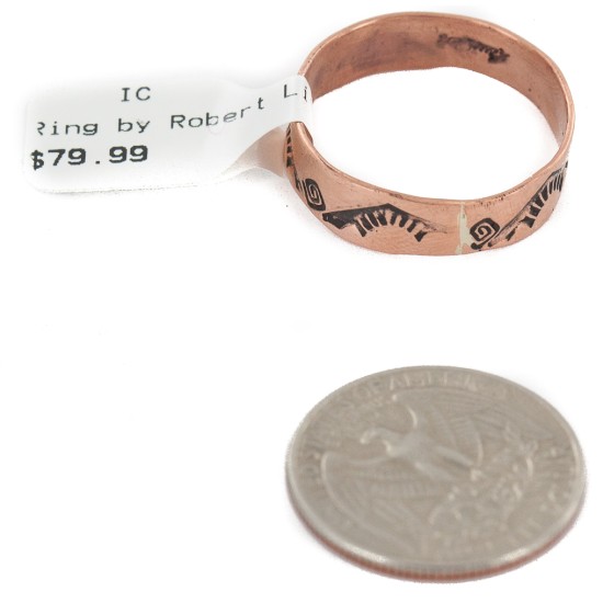 Handmade Certified Authentic Navajo Native American Pure Copper Ring 17091-3