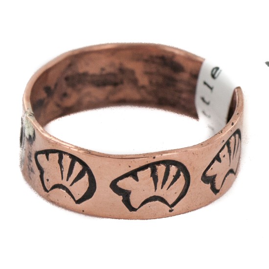 Bear Handmade Certified Authentic Navajo Native American Pure Copper Ring Size 8 17092-12 Bear Handmade Certified Authentic Navajo Native American Pure Copper Ring Size 8 17092-12