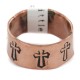 Certified Authentic Cross Handmade Navajo Native American Pure Copper Ring 17093-6
