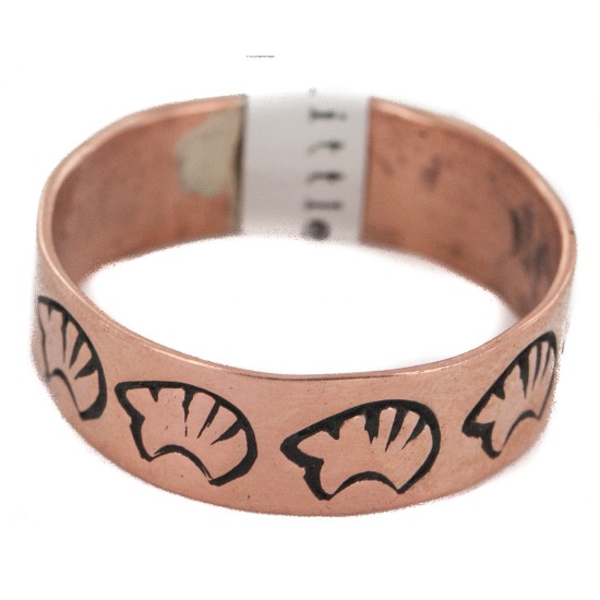 Certified Authentic Handmade Bear Navajo Native American Pure Copper Ring 17091-12