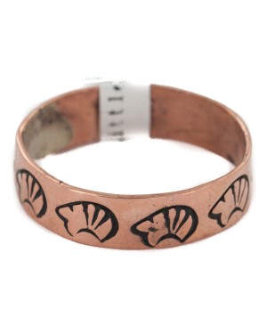 Certified Authentic Handmade Bear Navajo Native American Pure Copper Ring 17091-14
