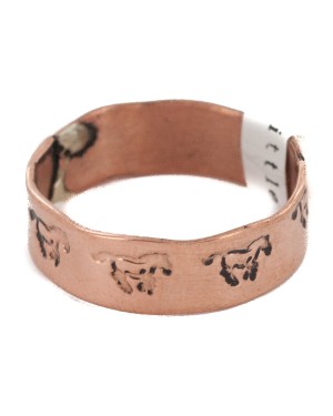 Certified Authentic Handmade Horse Navajo Native American Pure Copper Ring 17091-13