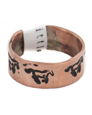 Certified Authentic Handmade Horse Navajo Native American Pure Copper Ring 17094-2