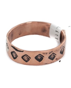 Certified Authentic Handmade Navajo Native American Pure Copper Ring 17092-6