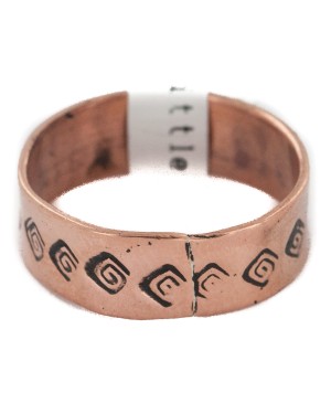 Certified Authentic Handmade Navajo Native American Pure Copper Ring 17093-8
