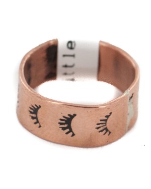 Certified Authentic Handmade Navajo Native American Pure Copper Ring 17094-4