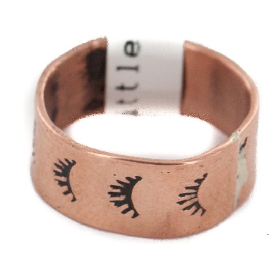 Certified Authentic Handmade Navajo Native American Pure Copper Ring 17094-4