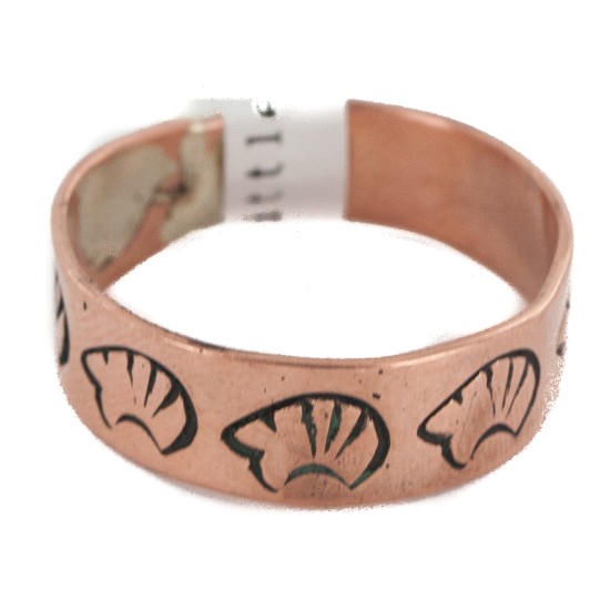 Handmade Certified Authentic Bear Navajo Native American Pure Copper Ring Size 10 1/2 17091-16